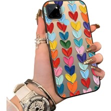 Ucuc Realme C25Y/C21Y Uyumlu Sert Akrilik Arka Silikon Kenar Lens Koruma Kılıf