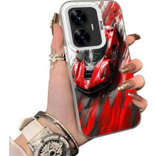 Ucuc Realme C55 Uyumlu Sert Akrilik Arka Silikon Kenar Lens Koruma Kılıf