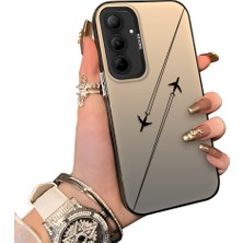 Ucuc Samsung Galaxy A35 Uyumlu Sert Akrilik Arka Silikon Kenar Lens Koruma Kılıf