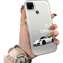 Ucuc Realme C15 Uyumlu Sert Akrilik Arka Silikon Kenar Lens Koruma Kılıf