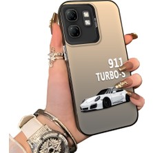 Ucuc Infinix Smart 9 Uyumlu Sert Akrilik Arka Silikon Kenar Lens Koruma Kılıf