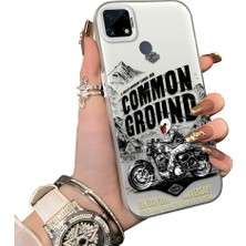 Ucuc Realme C15 Uyumlu Sert Akrilik Arka Silikon Kenar Lens Koruma Kılıf