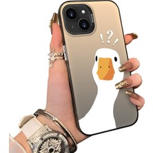 Ucuc iPhone 15 Uyumlu Sert Akrilik Arka Silikon Kenar Lens Koruma Kılıf