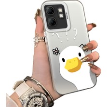 Ucuc Infinix Smart 9 Uyumlu Sert Akrilik Arka Silikon Kenar Lens Koruma Kılıf