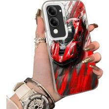 Ucuc Vivo Y19/Y19S 5G/Y19E Uyumlu Sert Akrilik Arka Silikon Kenar Lens Koruma Kılıf