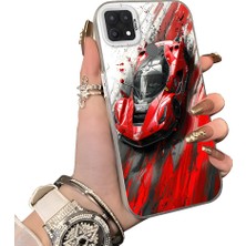 Ucuc Oppo A15/A15S Uyumlu Sert Akrilik Arka Silikon Kenar Lens Koruma Kılıf