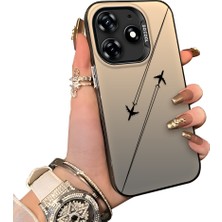 Ucuc Tecno Spark 10 Pro Uyumlu Sert Akrilik Arka Silikon Kenar Lens Koruma Kılıf