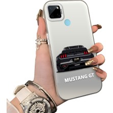 Ucuc Realme C21Y/C25Y Uyumlu Sert Akrilik Arka Silikon Kenar Lens Koruma Kılıf