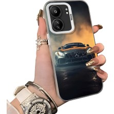 Ucuc Poco C65 Uyumlu Sert Akrilik Arka Silikon Kenar Lens Koruma Kılıf