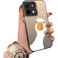 Ucuc Vivo Y28 4g Uyumlu Sert Akrilik Arka Silikon Kenar Lens Koruma Kılıf