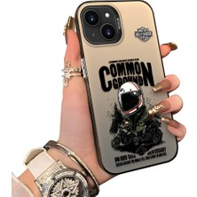 Ucuc iPhone 14 Uyumlu Sert Akrilik Arka Silikon Kenar Lens Koruma Kılıf