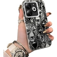 Ucuc Tecno Spark 20C Uyumlu Sert Akrilik Arka Silikon Kenar Lens Koruma Kılıf