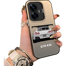 Ucuc Realme C55 Uyumlu Sert Akrilik Arka Silikon Kenar Lens Koruma Kılıf