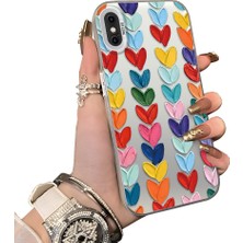 Ucuc iPhone Xs Max Uyumlu Sert Akrilik Arka Silikon Kenar Lens Koruma Kılıf