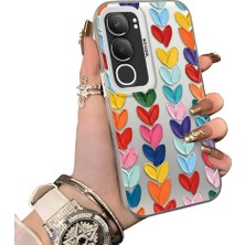Ucuc Vivo Y19S 4G/Y19S Pro Uyumlu Sert Akrilik Arka Silikon Kenar Lens Koruma Kılıf