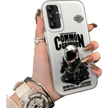 Ucuc Samsung Galaxy A14 Uyumlu Sert Akrilik Arka Silikon Kenar Lens Koruma Kılıf