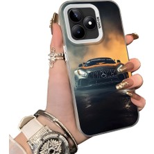 Ucuc Realme C51 Uyumlu Sert Akrilik Arka Silikon Kenar Lens Koruma Kılıf