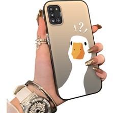 Ucuc Samsung Galaxy A31 Uyumlu Sert Akrilik Arka Silikon Kenar Lens Koruma Kılıf