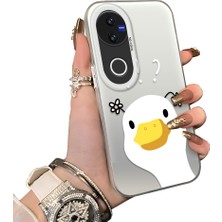Ucuc Vivo V50 Uyumlu Sert Akrilik Arka Silikon Kenar Lens Koruma Kılıf
