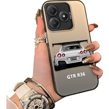 Ucuc Realme C63 4G/C61 Uyumlu Sert Akrilik Arka Silikon Kenar Lens Koruma Kılıf