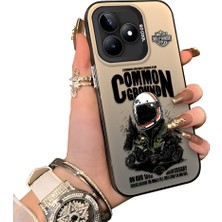 Ucuc Realme C51 Uyumlu Sert Akrilik Arka Silikon Kenar Lens Koruma Kılıf