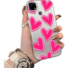 Ucuc Realme C25S Uyumlu Sert Akrilik Arka Silikon Kenar Lens Koruma Kılıf