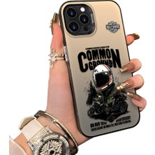 Ucuc iPhone 13 Pro Max Uyumlu Sert Akrilik Arka Silikon Kenar Lens Koruma Kılıf