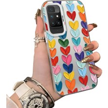 Ucuc Redmi 10 2022 Uyumlu Sert Akrilik Arka Silikon Kenar Lens Koruma Kılıf