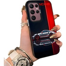 Ucuc Samsung Galaxy S22 Ultra Uyumlu Sert Akrilik Arka Silikon Kenar Lens Koruma Kılıf