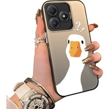 Ucuc Realme Note 60 Uyumlu Sert Akrilik Arka Silikon Kenar Lens Koruma Kılıf