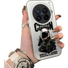 Ucuc Vivo X200 Pro Uyumlu Sert Akrilik Arka Silikon Kenar Lens Koruma Kılıf