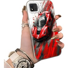 Ucuc Realme C20/C20A Uyumlu Sert Akrilik Arka Silikon Kenar Lens Koruma Kılıf