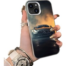 Ucuc iPhone 14 Uyumlu Sert Akrilik Arka Silikon Kenar Lens Koruma Kılıf