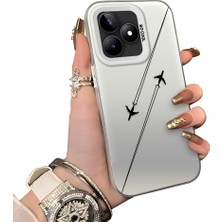 Ucuc Realme Note 50 Uyumlu Sert Akrilik Arka Silikon Kenar Lens Koruma Kılıf