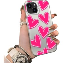 Ucuc iPhone 15 Plus/14 Plus Uyumlu Sert Akrilik Arka Silikon Kenar Lens Koruma Kılıf