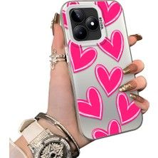 Ucuc Realme C51 Uyumlu Sert Akrilik Arka Silikon Kenar Lens Koruma Kılıf