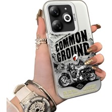 Ucuc Infinix Smart 8/8 Pro Uyumlu Sert Akrilik Arka Silikon Kenar Lens Koruma Kılıf