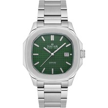 Nacar Safir Cam Gümüş - Yeşil Erkek Kol Saati NC08-291044-ANM