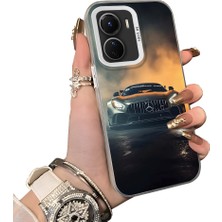 Ucuc Vivo Y02S Uyumlu Sert Akrilik Arka Silikon Kenar Lens Koruma Kılıf