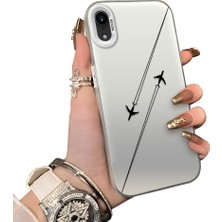 Ucuc iPhone Xr Uyumlu Sert Akrilik Arka Silikon Kenar Lens Koruma Kılıf