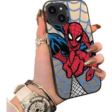 Ucuc iPhone 15 Plus/14 Plus Uyumlu Sert Akrilik Arka Silikon Kenar Lens Koruma Kılıf