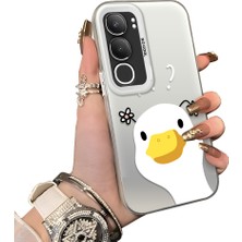 Ucuc Vivo Y19S 4G/Y19S Pro Uyumlu Sert Akrilik Arka Silikon Kenar Lens Koruma Kılıf