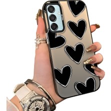 Ucuc Samsung Galaxy M15 Uyumlu Sert Akrilik Arka Silikon Kenar Lens Koruma Kılıf