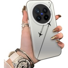 Ucuc Vivo X200 Pro Uyumlu Sert Akrilik Arka Silikon Kenar Lens Koruma Kılıf