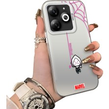 Ucuc Tecno Spark 20C Uyumlu Sert Akrilik Arka Silikon Kenar Lens Koruma Kılıf