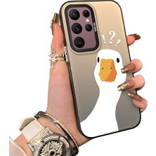 Ucuc Samsung Galaxy S22 Ultra Uyumlu Sert Akrilik Arka Silikon Kenar Lens Koruma Kılıf