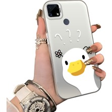 Ucuc Realme C15 Uyumlu Sert Akrilik Arka Silikon Kenar Lens Koruma Kılıf