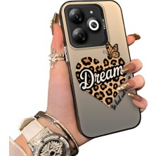 Ucuc Infinix Smart 8/8 Pro Uyumlu Sert Akrilik Arka Silikon Kenar Lens Koruma Kılıf