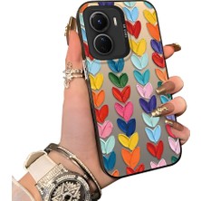 Ucuc Vivo Y02S Uyumlu Sert Akrilik Arka Silikon Kenar Lens Koruma Kılıf