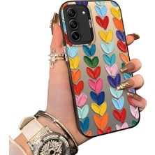 Ucuc Samsung Galaxy S21 Fe 5g Uyumlu Sert Akrilik Arka Silikon Kenar Lens Koruma Kılıf
